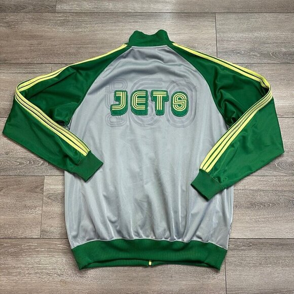 New York Jets NFL Vintage No Huddle Full Zip Track Jacket. Size L - Picture 2 of 8